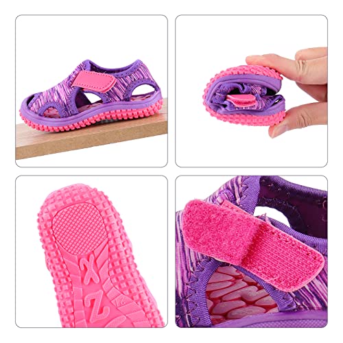 Cheerful Mario Kids Boys Girls Sport Sandals Toddlers Beach Shoes Water Shoes Breathable Anti slip Purple 10 UK Child