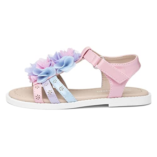 Walkright Girls Pastel Patent Easy Fasten Sandals - Size 10 Child UK - Multicolour