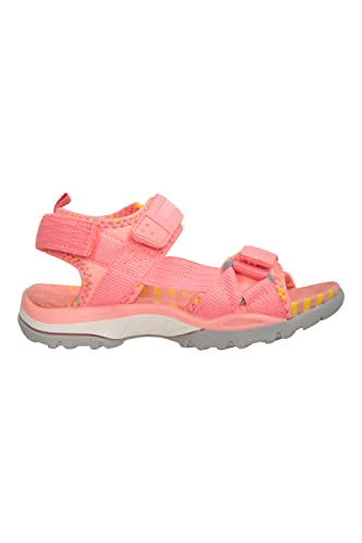 Mountain Warehouse Neptune Kids Walking Sandals - Neoprene Upper, EVA Cushioning, Touch Strap Fastening Girls & Boys Shoes - Best for Summer, Beach & Outdoors Coral Kids Shoe Size 11 UK
