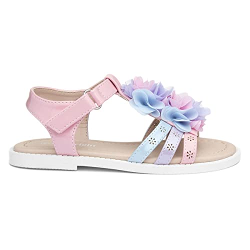 Walkright Girls Pastel Patent Easy Fasten Sandals - Size 10 Child UK - Multicolour
