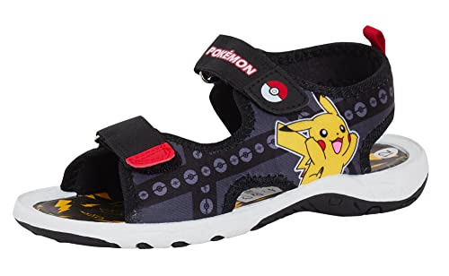 Pokemon Sports Sandals for Boys 13 UK Child Black