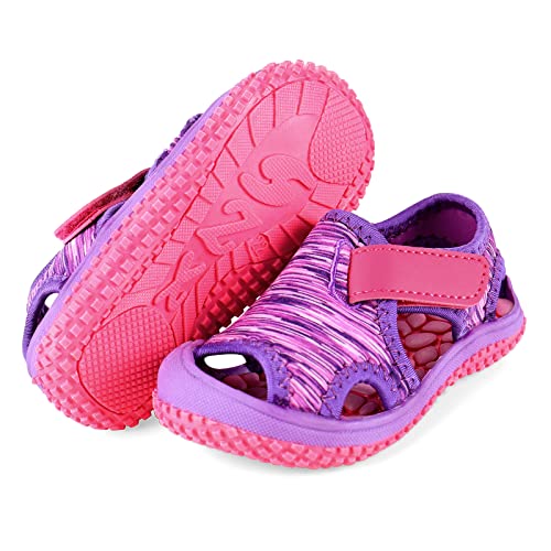 Cheerful Mario Kids Boys Girls Sport Sandals Toddlers Beach Shoes Water Shoes Breathable Anti slip Purple 10 UK Child