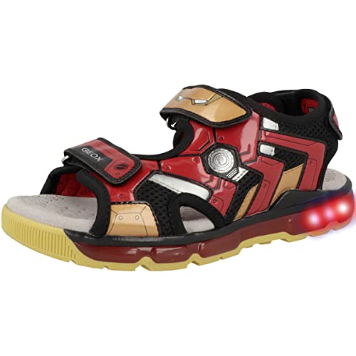 Geox J Sandal Android Boy, Black Red, 8.5 UK Child