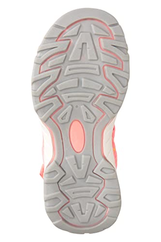 Mountain Warehouse Neptune Kids Walking Sandals - Neoprene Upper, EVA Cushioning, Touch Strap Fastening Girls & Boys Shoes - Best for Summer, Beach & Outdoors Coral Kids Shoe Size 11 UK