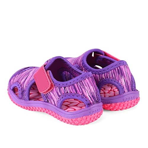 Cheerful Mario Kids Boys Girls Sport Sandals Toddlers Beach Shoes Water Shoes Breathable Anti slip Purple 10 UK Child