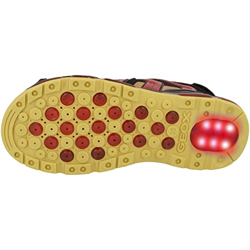 Geox J Sandal Android Boy, Black Red, 8.5 UK Child