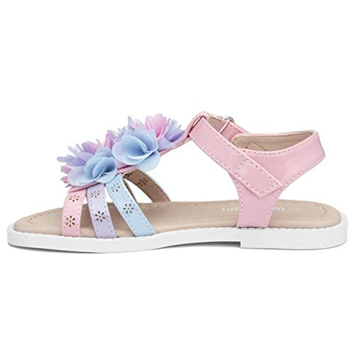 Walkright Girls Pastel Patent Easy Fasten Sandals - Size 10 Child UK - Multicolour