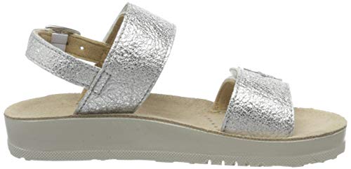 Geox Girls' J Costarei Gi Sandals, silver, 13 UK Child