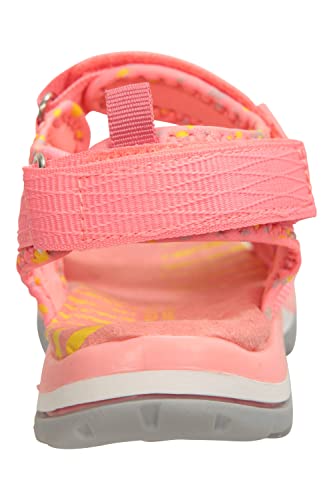 Mountain Warehouse Neptune Kids Walking Sandals - Neoprene Upper, EVA Cushioning, Touch Strap Fastening Girls & Boys Shoes - Best for Summer, Beach & Outdoors Coral Kids Shoe Size 11 UK