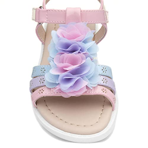 Walkright Girls Pastel Patent Easy Fasten Sandals - Size 10 Child UK - Multicolour