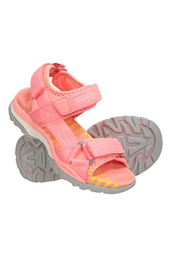 Mountain Warehouse Neptune Kids Walking Sandals - Neoprene Upper, EVA Cushioning, Touch Strap Fastening Girls & Boys Shoes - Best for Summer, Beach & Outdoors Coral Kids Shoe Size 11 UK