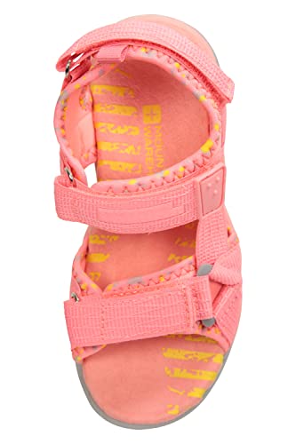 Mountain Warehouse Neptune Kids Walking Sandals - Neoprene Upper, EVA Cushioning, Touch Strap Fastening Girls & Boys Shoes - Best for Summer, Beach & Outdoors Coral Kids Shoe Size 11 UK