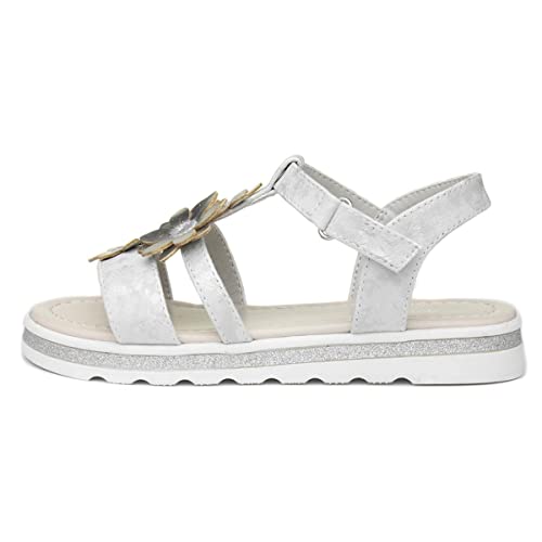 Walkright Girls Silver and Metallic Sandals - Size 9 Child UK - Multicolour