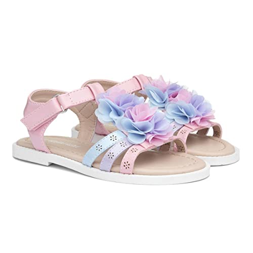 Walkright Girls Pastel Patent Easy Fasten Sandals - Size 10 Child UK - Multicolour