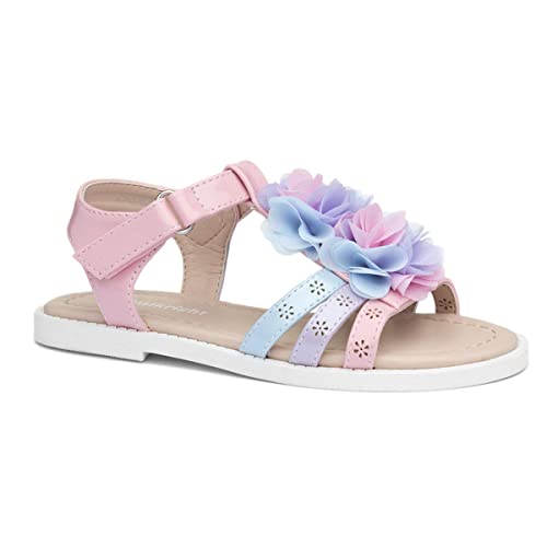 Walkright Girls Pastel Patent Easy Fasten Sandals - Size 10 Child UK - Multicolour