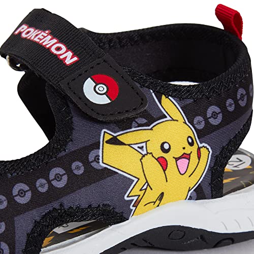 Pokemon Sports Sandals for Boys 13 UK Child Black