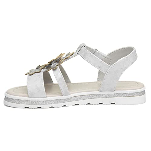 Walkright Girls Silver and Metallic Sandals - Size 9 Child UK - Multicolour