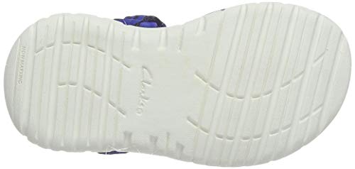 Clarks Surfing Tide Toddler Textile Sandals In Wide Fit Size 8
