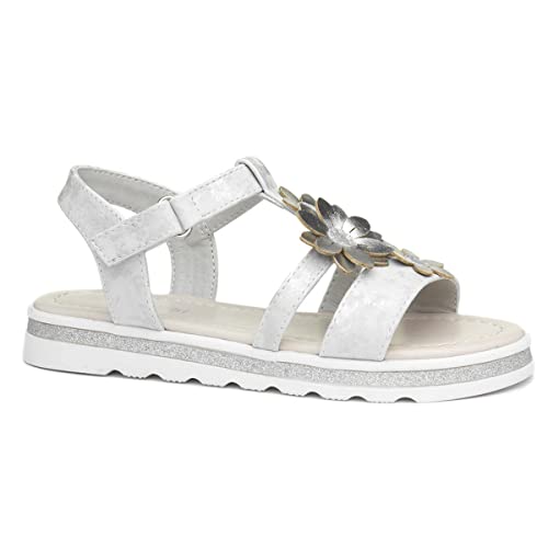 Walkright Girls Silver and Metallic Sandals - Size 9 Child UK - Multicolour