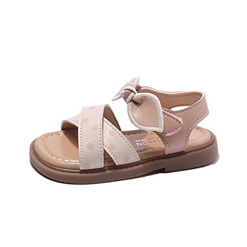 Little Girls Sandals Kids Summer Shoes Toddler Girls Sandals for Beach Park Casual Flowers PU Leather Upper Rubber Sole Size 10 UK Child(29 CN), Pink