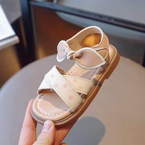 Little Girls Sandals Kids Summer Shoes Toddler Girls Sandals for Beach Park Casual Flowers PU Leather Upper Rubber Sole Size 10 UK Child(29 CN), Pink