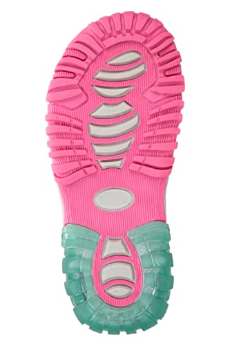 Mountain Warehouse Marine Light-Up Kids Sandals - Childrens Shoes, Soft Neoprene Lined, EVA Footbed, Light Up Soles - Best for Summer, Walking Bright Pink Kids Shoe Size 6 UK
