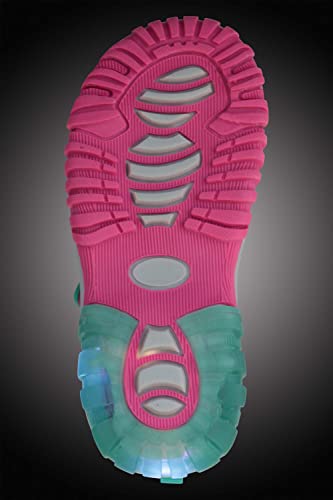 Mountain Warehouse Marine Light-Up Kids Sandals - Childrens Shoes, Soft Neoprene Lined, EVA Footbed, Light Up Soles - Best for Summer, Walking Bright Pink Kids Shoe Size 6 UK