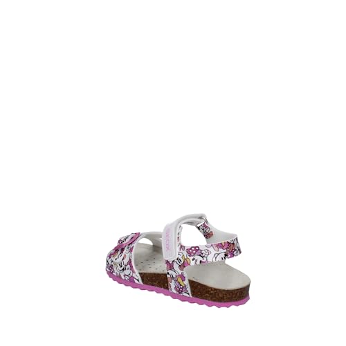 Geox B Chalki Girl Sandal, White Fantasy, 7 UK Child
