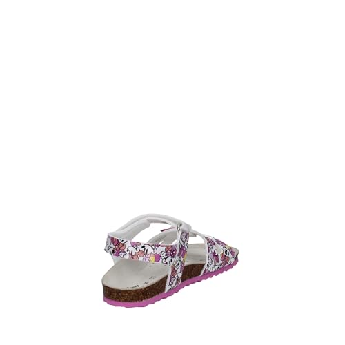 Geox B Chalki Girl Sandal, White Fantasy, 7 UK Child
