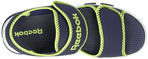 Reebok Wave Glider III Sandals, Vector Navy/Acid Yellow/FTWR White, 9.5 UK Child