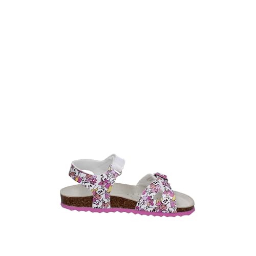 Geox B Chalki Girl Sandal, White Fantasy, 7 UK Child