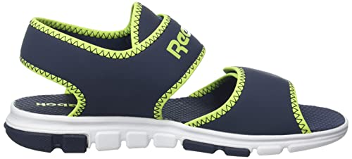 Reebok Wave Glider III Sandals, Vector Navy/Acid Yellow/FTWR White, 9.5 UK Child