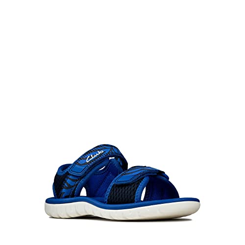 Clarks Boy's Surfing Tide Sling Back Sandals, Blue Navy Combi Navy Combi, 11 UK Child