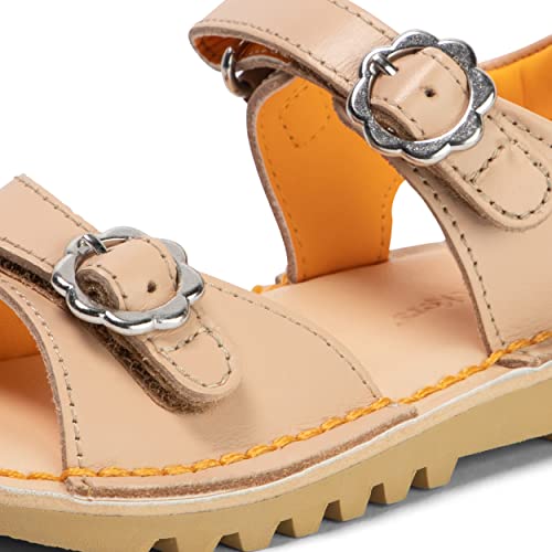 Kickers Infant Girl's Kick Flower Sandal, Beige, 8.5 UK Child