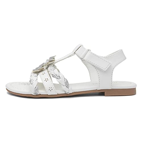 Walkright Kids White and Silver Butterfly Sandals - Size 11 Child UK - White