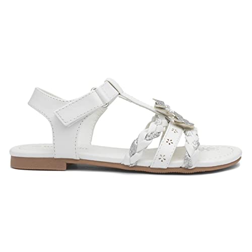 Walkright Kids White and Silver Butterfly Sandals - Size 11 Child UK - White