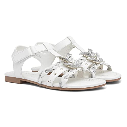 Walkright Kids White and Silver Butterfly Sandals - Size 11 Child UK - White