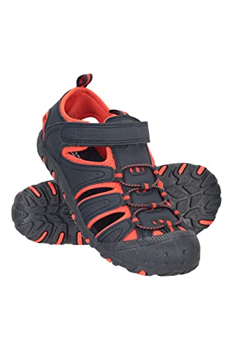 Mountain Warehouse Coastal Kids Shandals - Neoprene Childrens Shoes Sandals, Midsole Shoes, Slip on Beach Shoes - Both Girls & Boys -For Walking, Travelling Dark Blue Kids Shoe Size 13 UK
