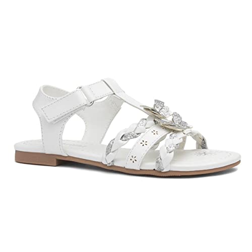 Walkright Kids White and Silver Butterfly Sandals - Size 11 Child UK - White