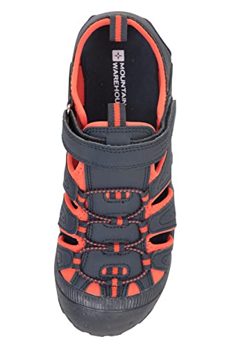 Mountain Warehouse Coastal Kids Shandals - Neoprene Childrens Shoes Sandals, Midsole Shoes, Slip on Beach Shoes - Both Girls & Boys -For Walking, Travelling Dark Blue Kids Shoe Size 13 UK