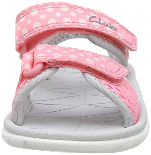 Clarks Girl's Surfing Tide Open Toe Sandals, Pink Pink Combi Pink Combi, 8.5 UK Child