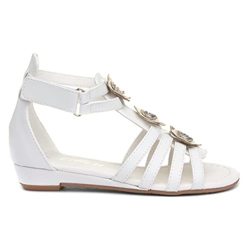 Lilley Girls White Flower Sandal - Size 13 Child UK - White