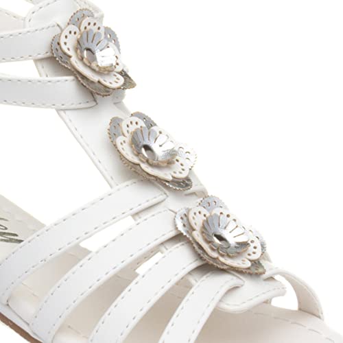 Lilley Girls White Flower Sandal - Size 13 Child UK - White
