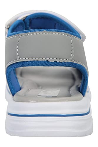 Mountain Warehouse Character Junior Sandals - Neoprene Lined, Touch Strap Fastening, EVA cushioned Girls & Boys Shoes -Best for Summer, Beach, Walking, Hiking & Outdoors Grey Kids Shoe Size 8 UK