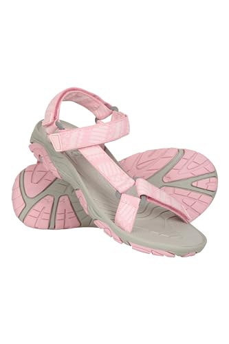 Mountain Warehouse Tide Kids Sandals - Neoprene Lined, 100% Rubber Outsole Childrens Shoes, Hook & Loop Fitting Beach Shoes - For Walking, Beach, Travelling Pale Pink Kids Shoe Size 3 UK
