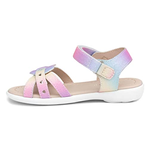 Walkright Girls Rainbow Glitter Heart Sandals - Size 9 Child UK - Multicolour