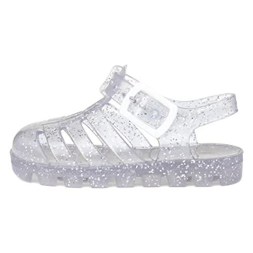 JuJu Kids Clear Glitter Jelly Sandal - Size 5 Child UK - Multicolour