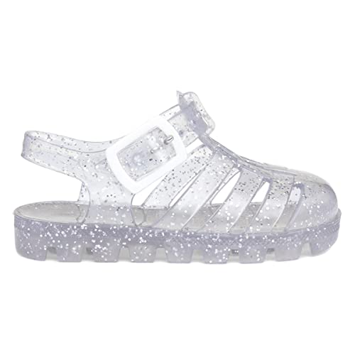 JuJu Kids Clear Glitter Jelly Sandal - Size 5 Child UK - Multicolour