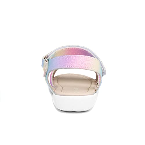 Walkright Girls Rainbow Glitter Heart Sandals - Size 9 Child UK - Multicolour