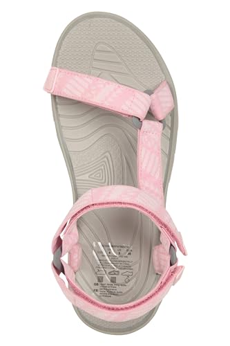 Mountain Warehouse Tide Kids Sandals - Neoprene Lined, 100% Rubber Outsole Childrens Shoes, Hook & Loop Fitting Beach Shoes - For Walking, Beach, Travelling Pale Pink Kids Shoe Size 3 UK